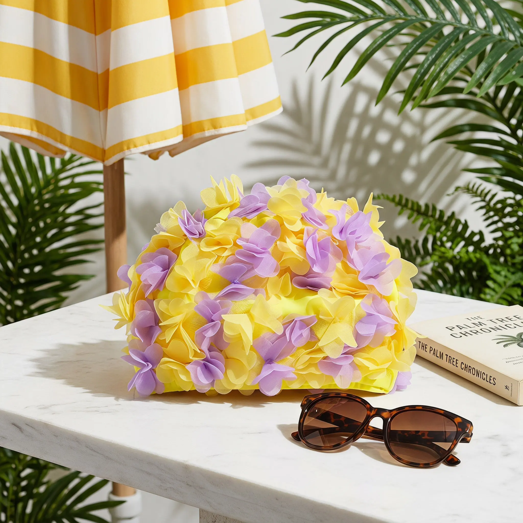 1Pcs Flower Swim Hat for Women 3D Floral Design Premium Lightweight Eco Friendly Hair Protector Comfortable Easy on Off Pool