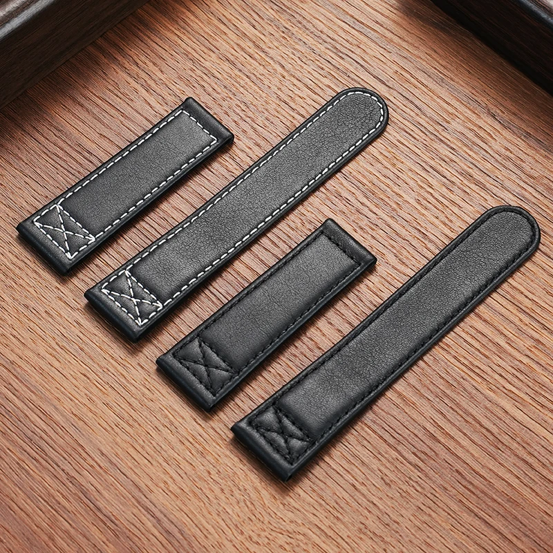 For ORIS BIG CROWN AVIATION 7615 7616 7617 7631 7632 7633 Leather watchband 22x20mm men's black calfskin Watch strap Accessories