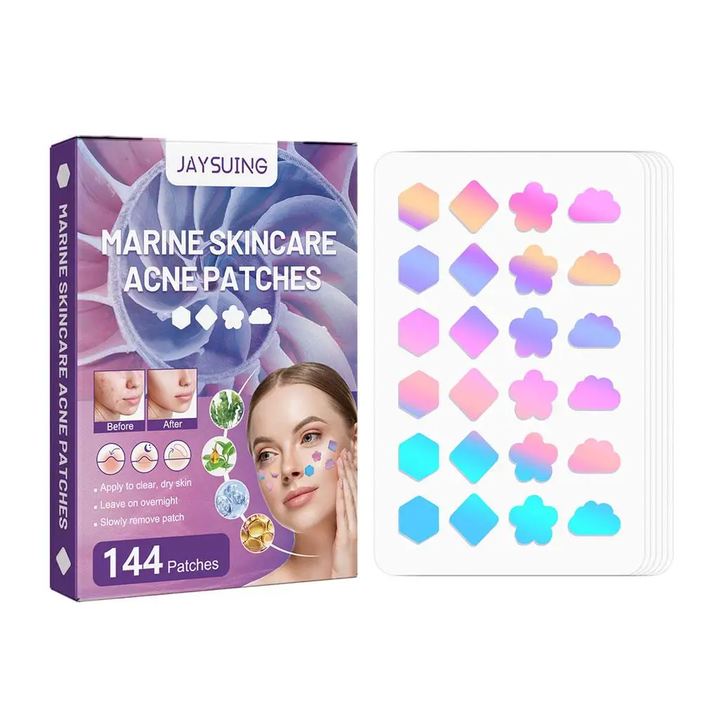 144pcs Colorful Acne Pimple Spot Scar Treatment Concealer Invisible Anti-inflammatory Skin Care Stickers