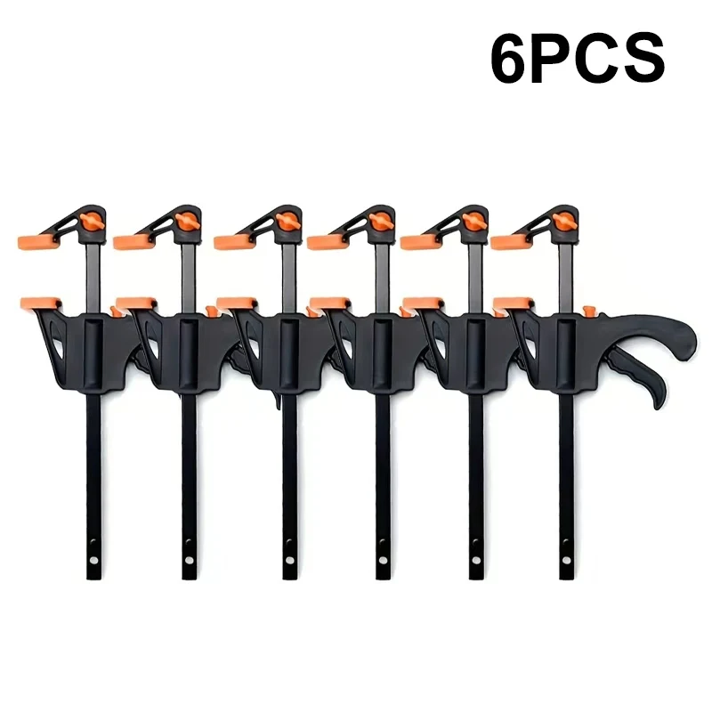 6 pezzi morsetto rapido per tavola di legno morsetto fisso in metallo set di utensili manuali lavorazione del legno mini localizzatore di morsetti F da 4 pollici nylon