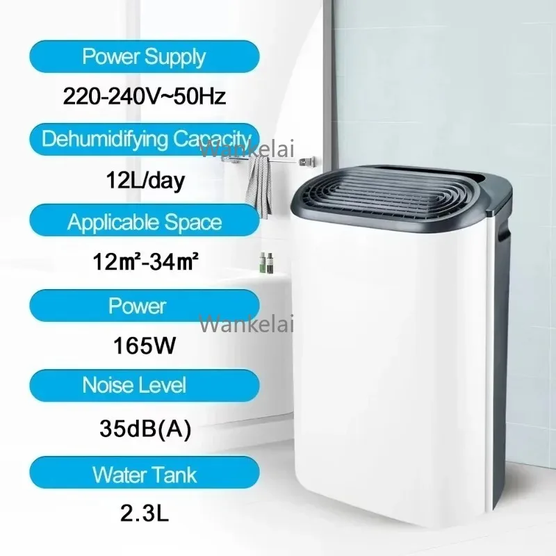 مزيل الرطوبة بالضاغط المعتمد DYD-Z12A 12L R290 منفذ صغير لتنقية الهواء مزيل الرطوبة المنزلي