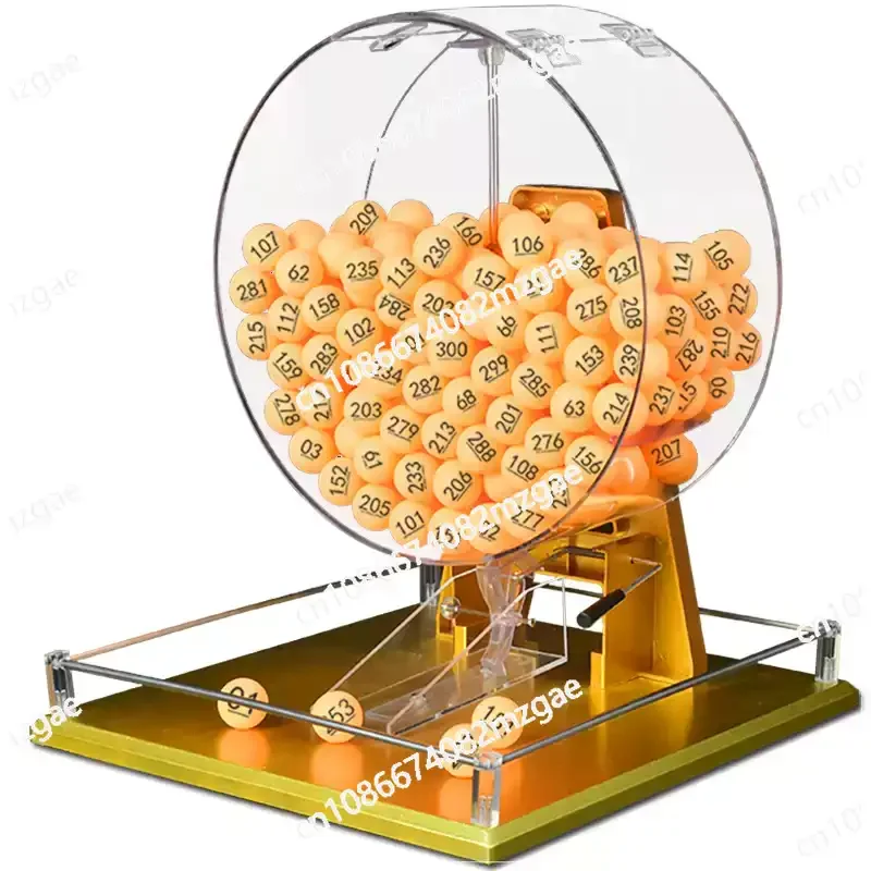 Manual Large Capacity Lottery Machine with 400 Balls 2.7CM, Lucky Draw Ball Machine for Events and Raffle Games