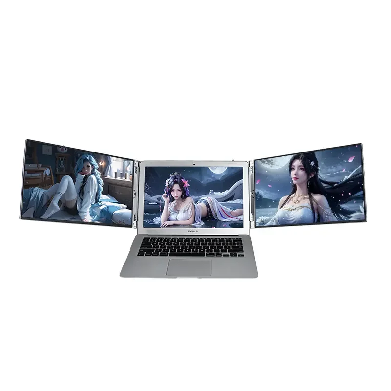 

Hot Selling 1080P 1k 60hz Triple Extender Portable Laptop 13.3 Inch Extension Triple Screen For Laptop
