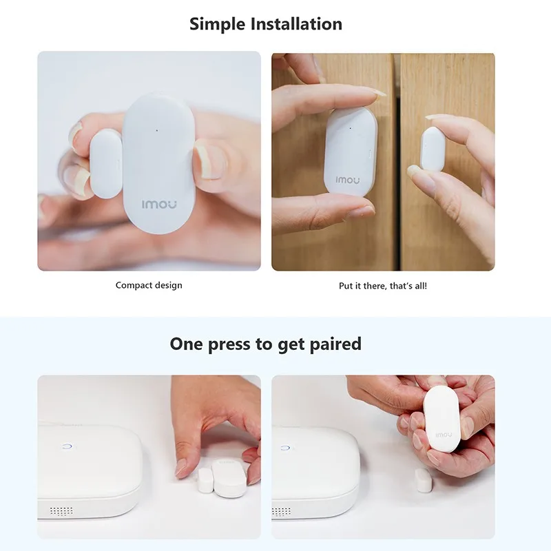 Imou Wireless Door and Window Sensor Mini Contact Sensor for Alarm System Tamper-Proof Design Smart Home Automation