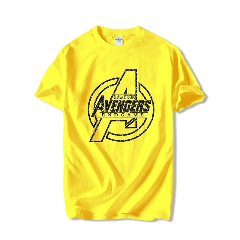 Marvel Endgame Printed T-shirt Avengers T-shirt Summer Men's Cotton T-shirt Y2K Men's top Short sleeve