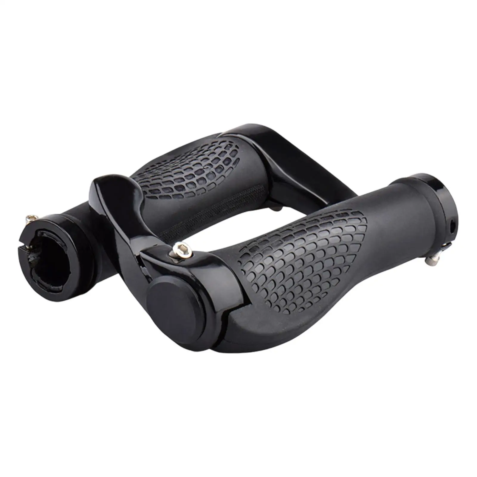 

Shock Absorbing Bike Handlebar Grips Aluminum Alloy Lock Ring Replacement for Urban Road Biking