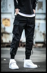 Summer thin leggings trendy men's casual pants slim fit cropped Harlan pants