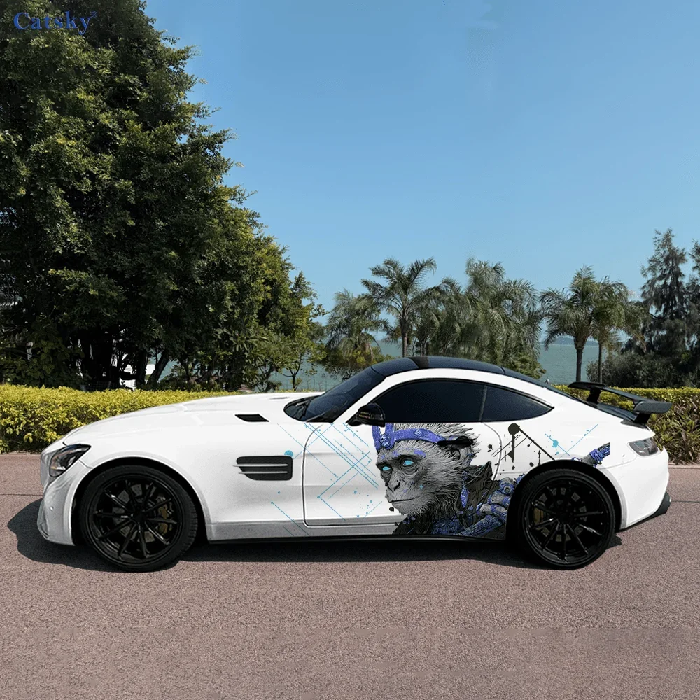 

Бронированная обезьяна, боковая наклейка на автомобиль, ПВХ, самоводонепроницаемая палочка, яркие внешние аксессуары для автомобиля, декор, защитный подарок для любителей автомобилей