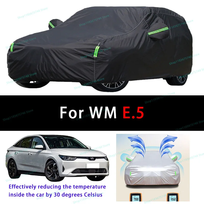 

For WM E.5 Summer Full Car Covers Outdoor Sun uv Protection Dust Cooling Protective Auto Protective Cover