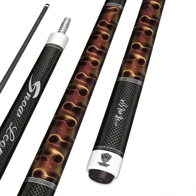 2026 New High-quality Maple Pool Cue with Stainless Steel Joint Carbon Fiber Wooden Shaft for Pool
