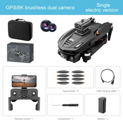 Drone GPS profissional com câmera HD, evitar obstáculos, RC Quadcopter, FPV, sem escova, 5G WiFi, 8K, V168 MAX PRO, retorno automático