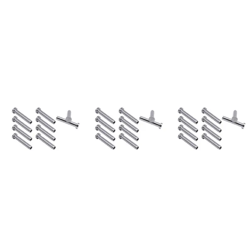 A02M-30Pcs Stainless Steel Stemball Swage Stud Dead Ends Threaded Stud Paired With Cable Tensioner For 1/8Inch Cable Railing