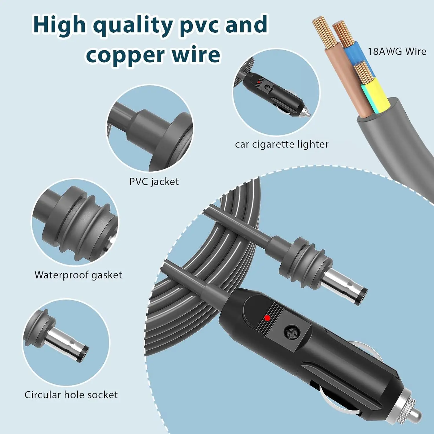 

2M/3M For Starlink Mini DC Power Cable Direct To Cigaretter 12V Adapter Power Cable For Starlink Mini Waterproof