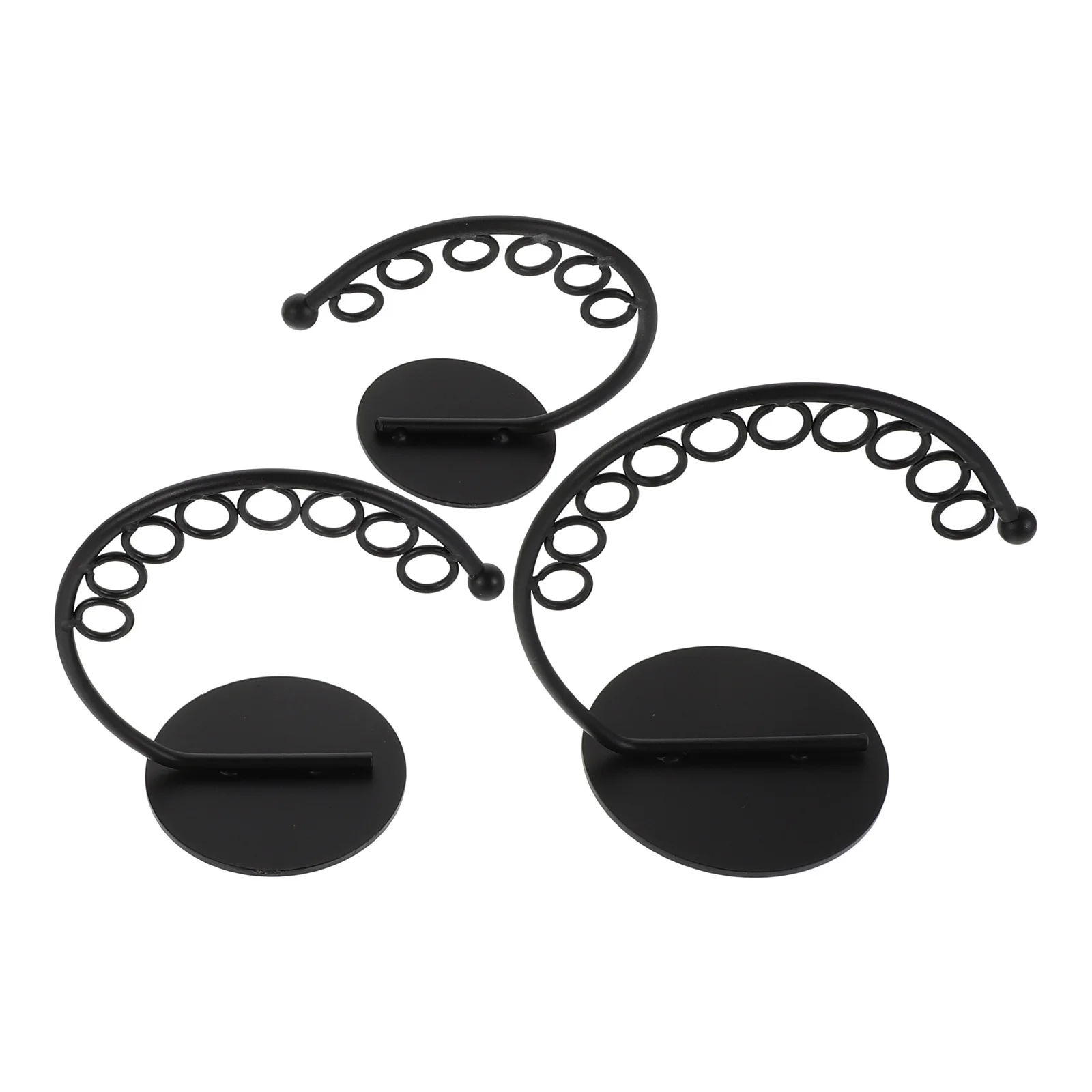 1Set Earrings Holder Multi-Hole Metal Jewelry Organizer Rack Display Women Jewelry Storage Earring Holder Rack