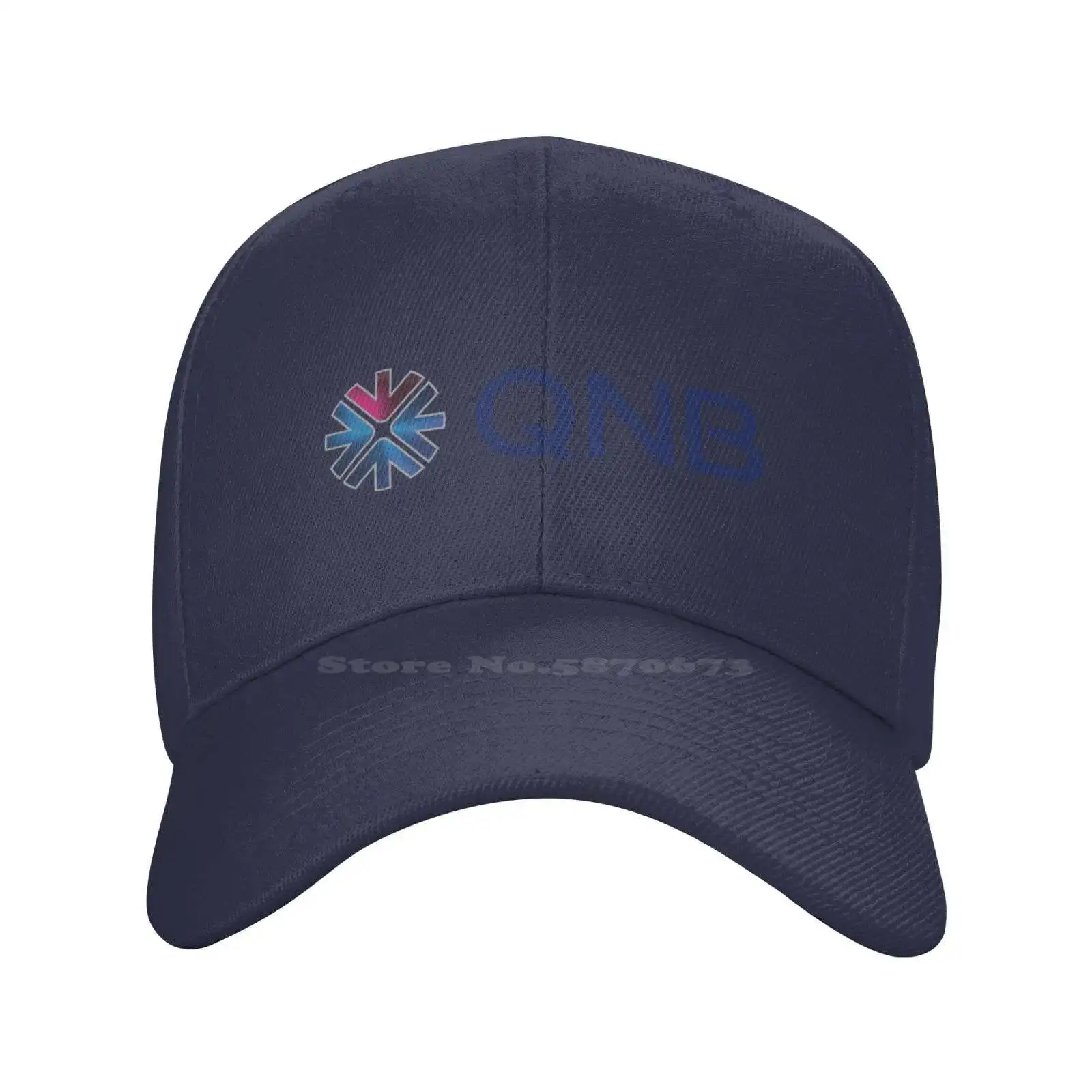 Casquette en denim avec logo QNB, chapeau de baseball, qualité