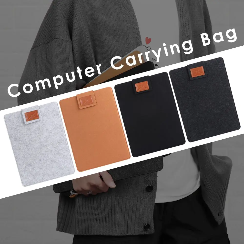 11inch/ 13inch/ 15inch Portable Fashion Laptop Bag Wool Felt Sleeve Case Computer Cover For Ultrabook Tablet PC Notebook