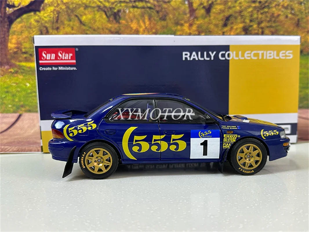 Sunstar 1/18-Modèle réduit de voiture Subaru Impreza 555 WRC 1994 1995 1996 WRC McRae, moulé sous pression, jouet, cadeau, passe-temps, présentoir, collection d'ornements