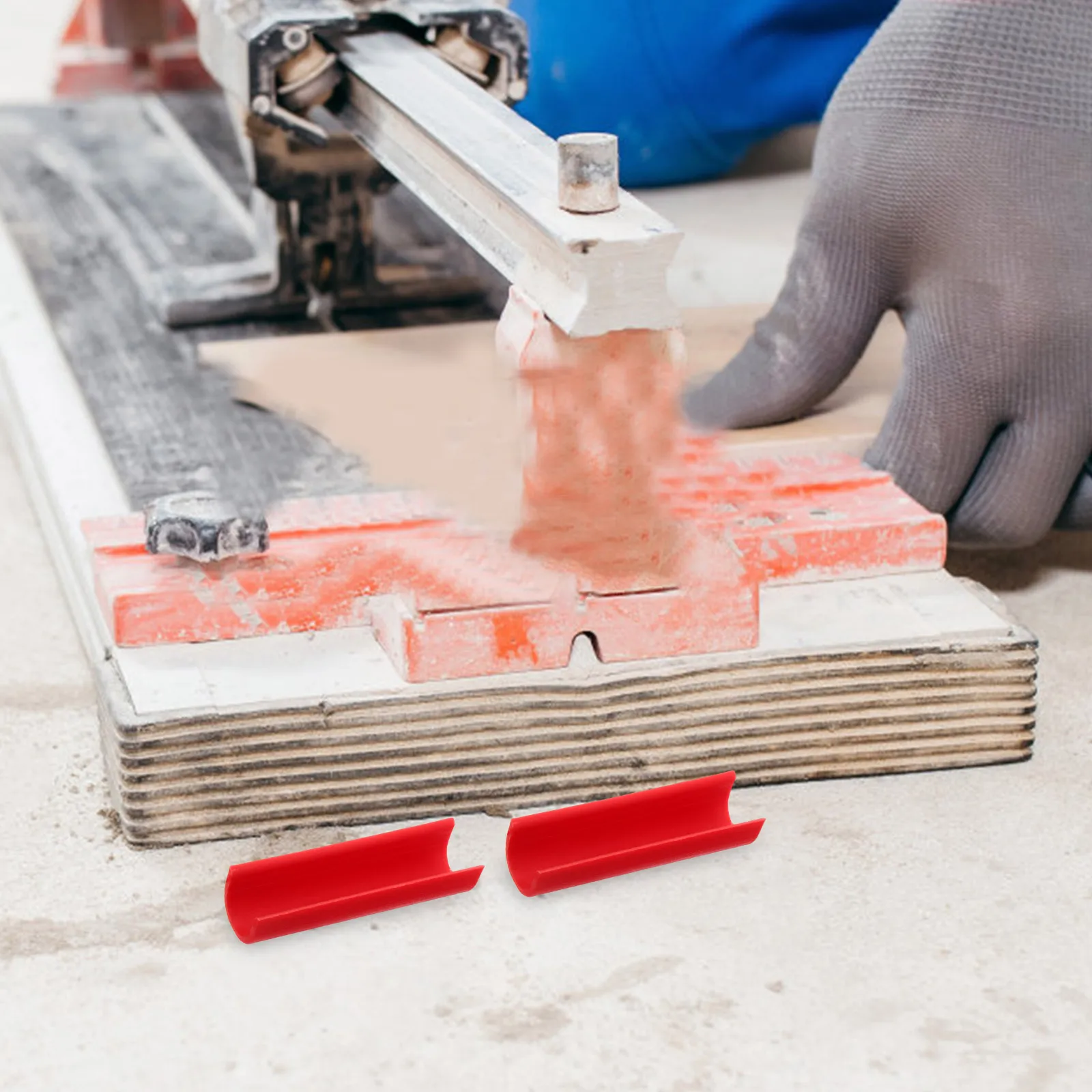 

10Pcs Ceramic Tile Cutter U-Shaped Protective Sleeve Manual Tile Cutter Pusher Rod Locator Pole Sleeve Guide Positioning