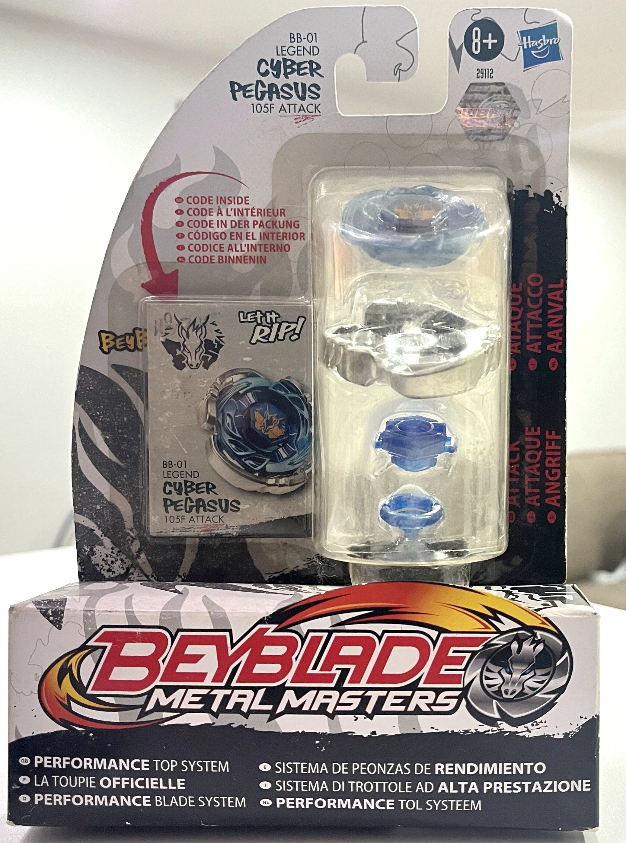 

Cyber Pegasus BB-01 Beyblade Metal Masters Spinner New with Launcher