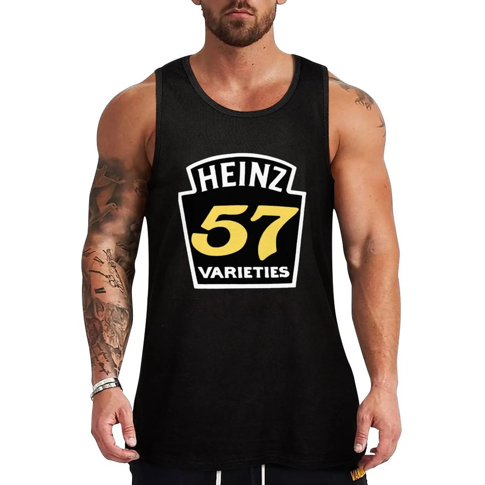 Heinzs 57s For Fans Tank Top Sports clothing Men's fitness t-shirt sexy clothes men