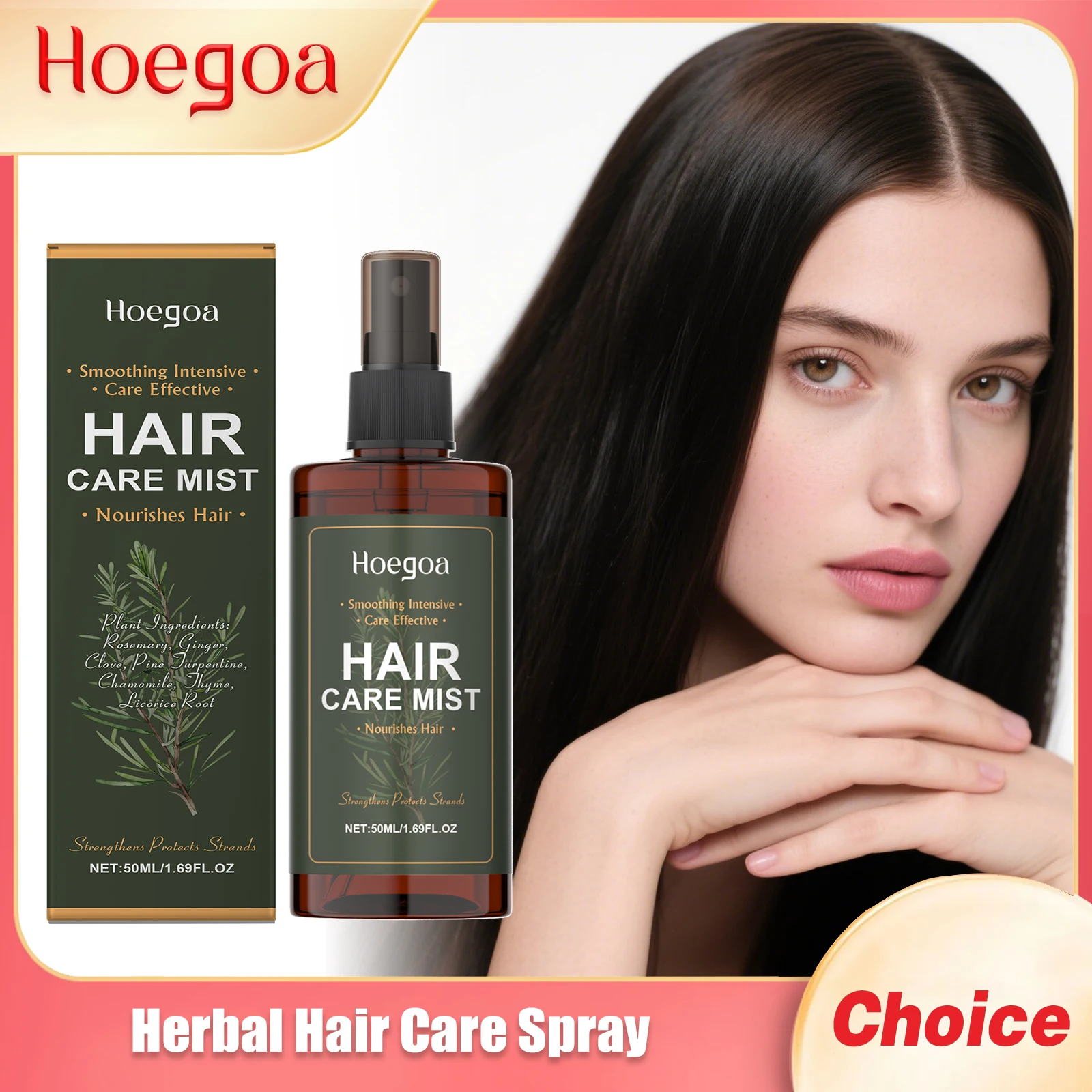 

HOEGOA Herbal Hair Care Spray Nourishing Scalp Deeping Hydration Reduces Frivolity Removing Dandruff Hair Care Nourishing Spray