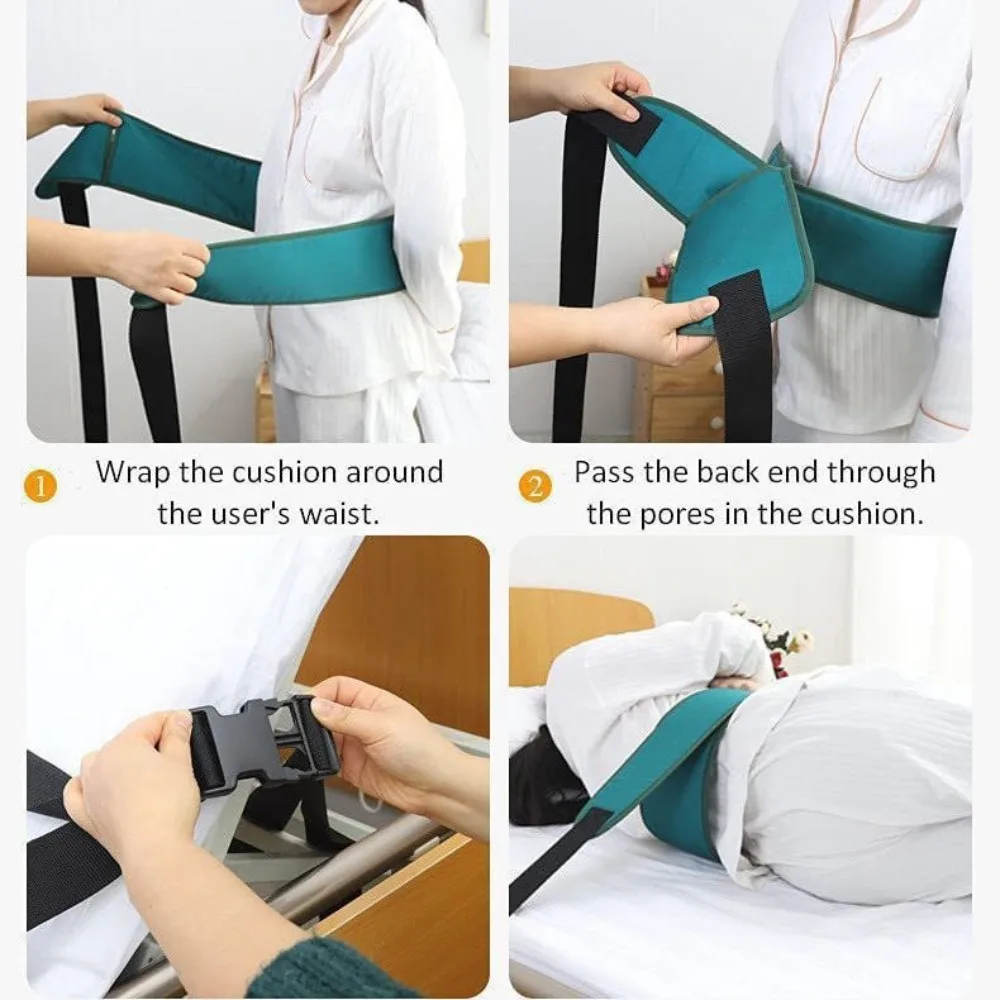 Medical Bed Restraint Strap for Elderly, Bondaged Bed Tie Downs,Anti-Fall Waist Belt for Elderly, Wheelchair Safety Seat Belt