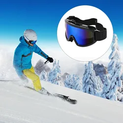 Gafas de esquí de montaña antivaho de doble capa, gafas de barrera de brillo completo Visual de alta definición para cascos para actividades al aire libre