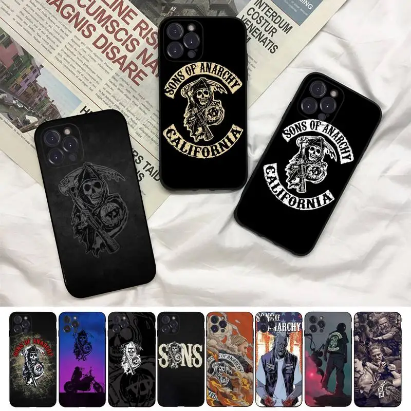 Sons of Anarchy Phone Case For iPhone 8 7 6 6S Plus X SE 2020 XR XS 14 11 12 13 Mini Pro Max Mobile Case