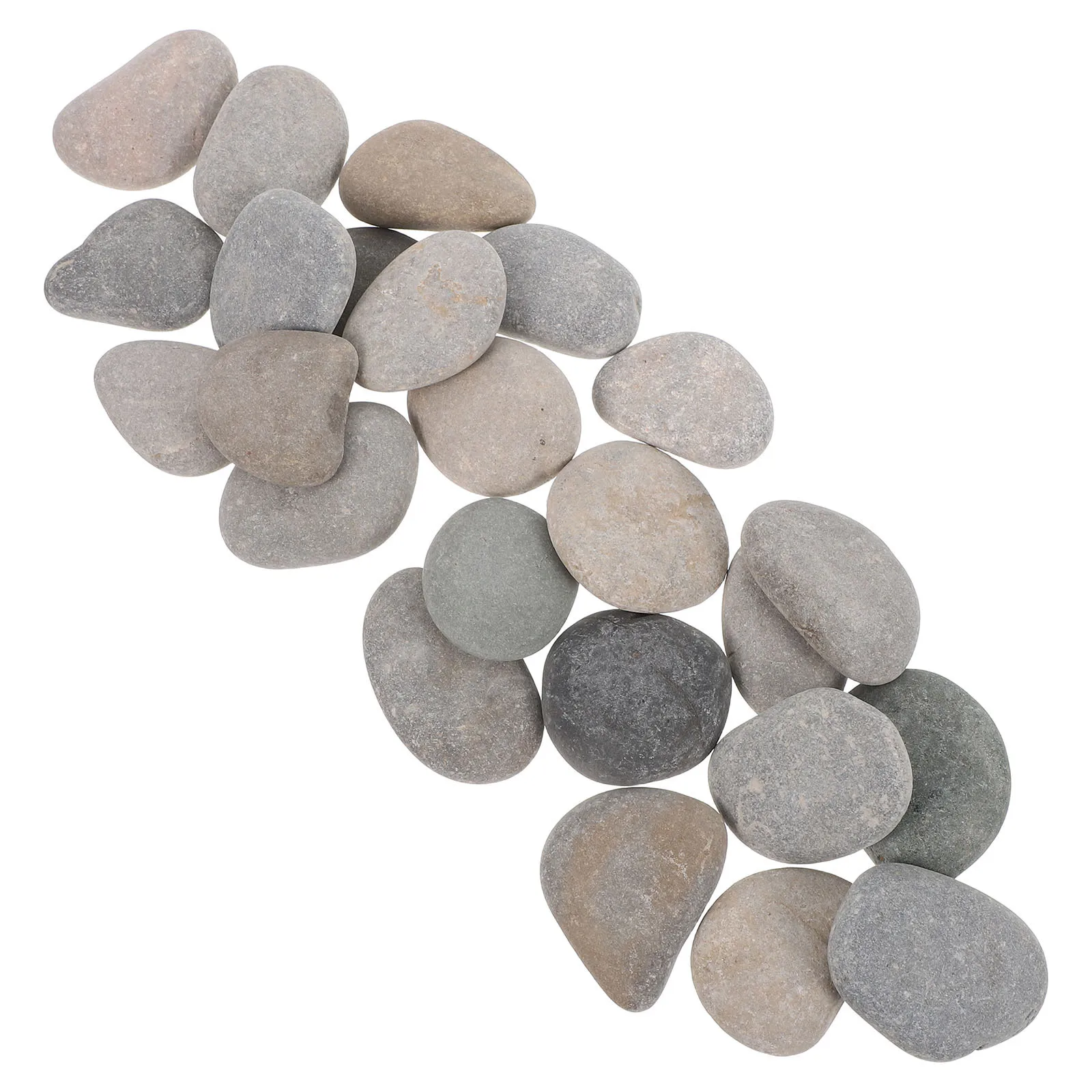 

24pcs Natural River Rocks 3-5Cm Flat Smooth Stones For Painting Adult Craft Diy Art Projects Garden Decor Kindness Stone