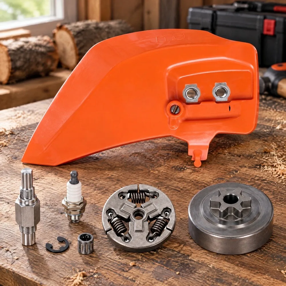 Clutch Cover and Sprocket Replacement Kit for CS-310 CS-352 For Chainsaws 6-Piece Set with Needle Bearing and Circlip