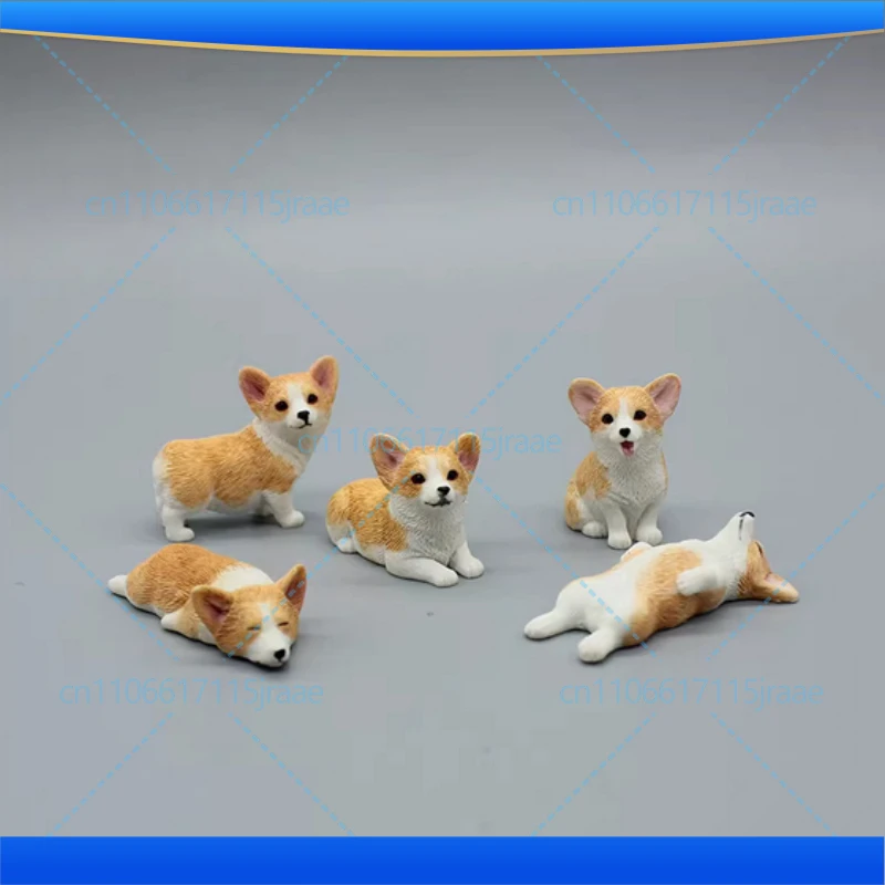 3pcs Dashboard Dog Toys Accessories Decorate Exquisite Mini Corgi Resin Doll Ornament Auto Interior Cute Puppy Gift Decorations