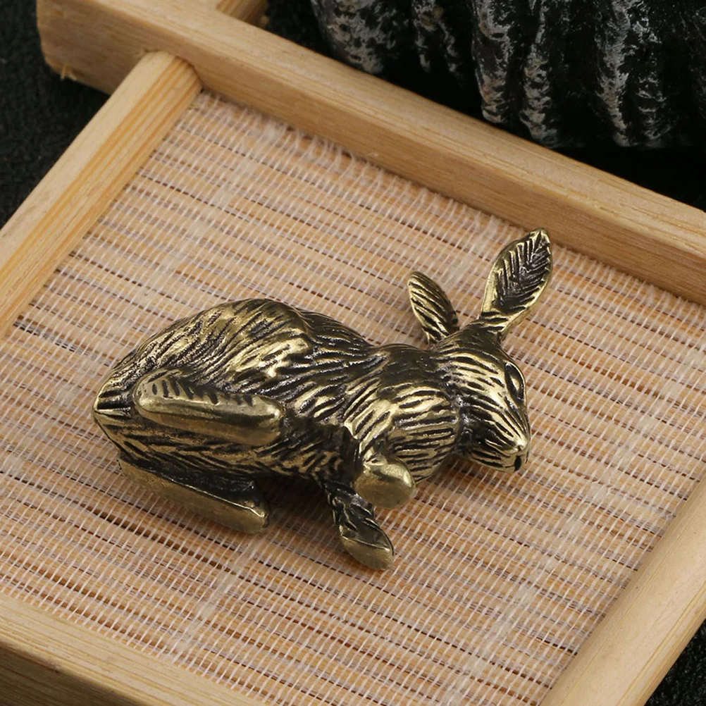 

Creative Rabbit Shaped Decor Brass Material Finish for Desktop Home Decor Room Table Top Bunny Statue Copper Animal