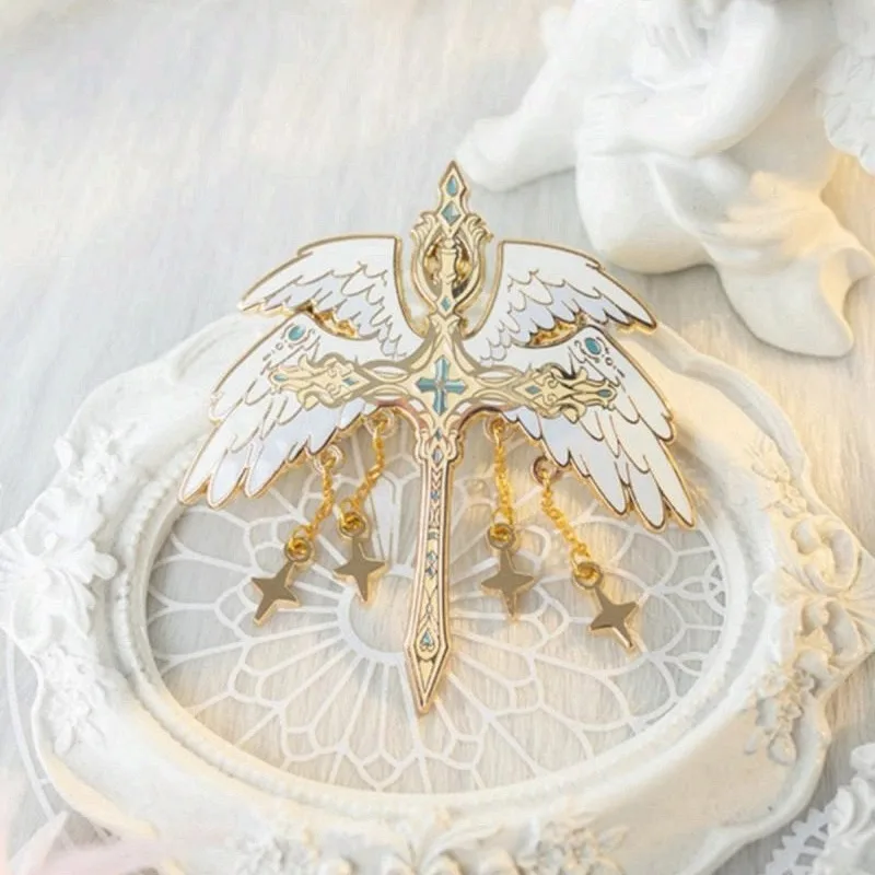 2026Hot New Premium Vintage Handmade Original Cross Guardian Metal Enamel Pins Badge Brooch Backpack