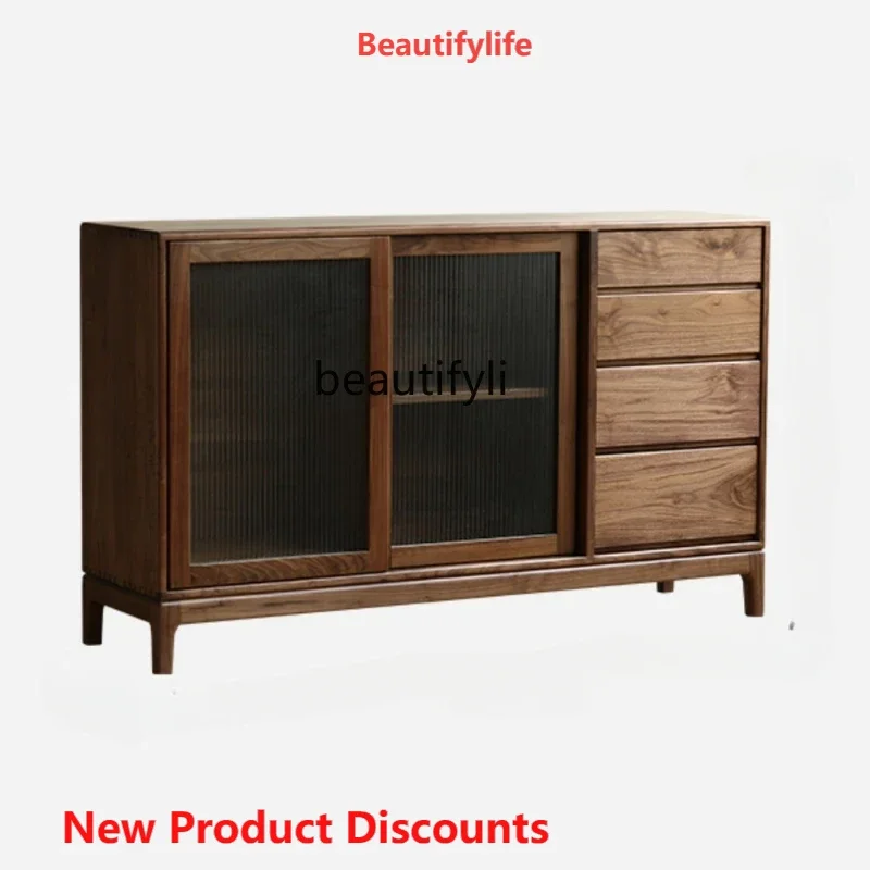 

S Solid Wood Dining Side Tea Cabinet Modern Simple Storage Storage Display Wine Cabinet Restaurant storage cabinet furniture