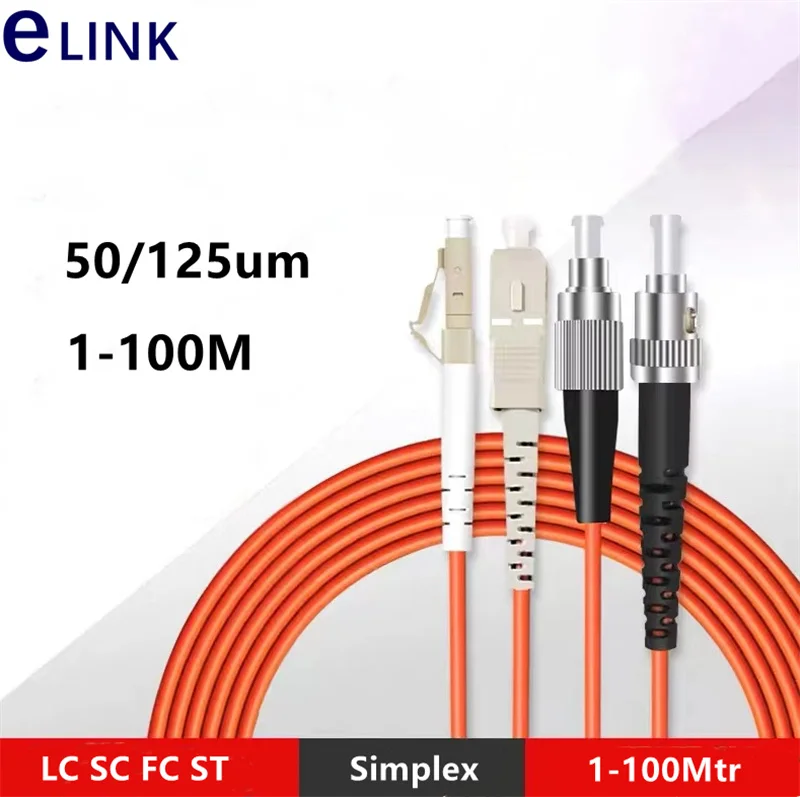 Fiber optic patch cords, 50/125um, OM2, jumper SC-SC-LC-LC-FC-FC-ST-ST, Simplex, Multimode 2.0, 3.0mm, FTTH, Patch Lead