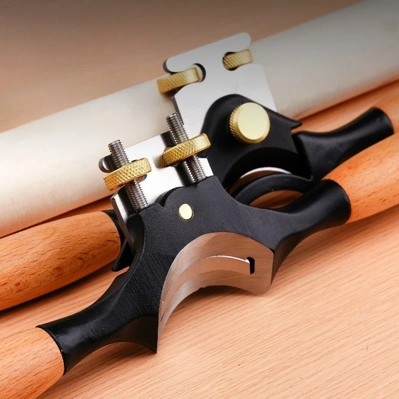Woodworking cutting, flat spoke trimming tool, manual woodworking planer, adjustable dual hand mini planer tool, manganese steel