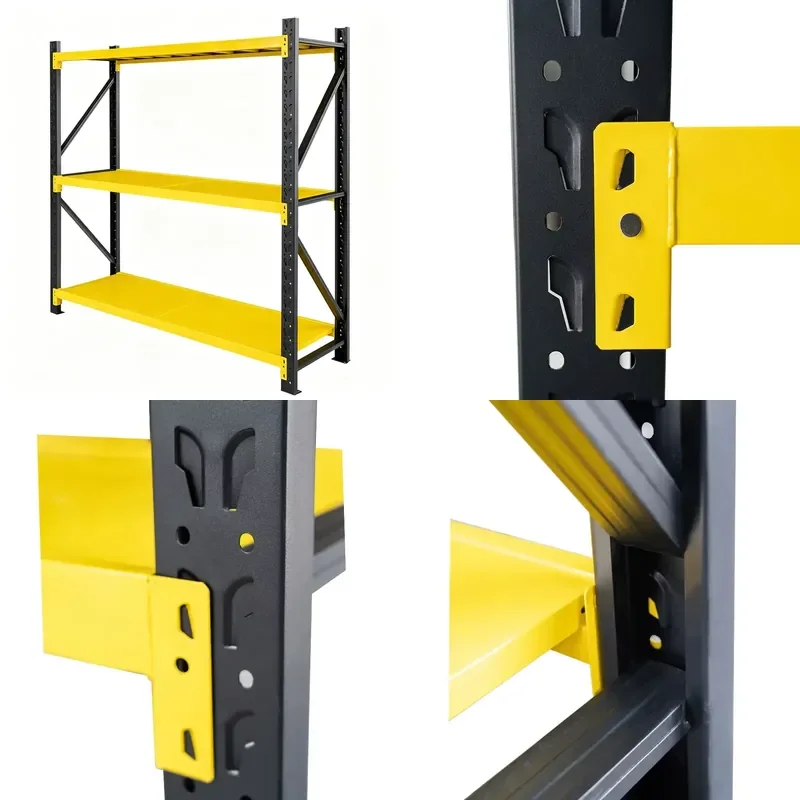 for  Heavy Duty Bolt Free Adjustable Steel Shelving Unit 500kg Capacity Per Layer Industrial Warehouse Storage Rack Corrosion