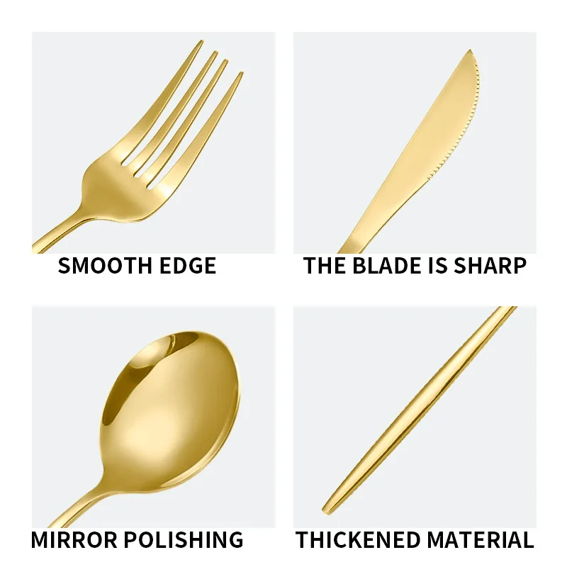 Luxury Gold Stainless Steel Cutlery 4