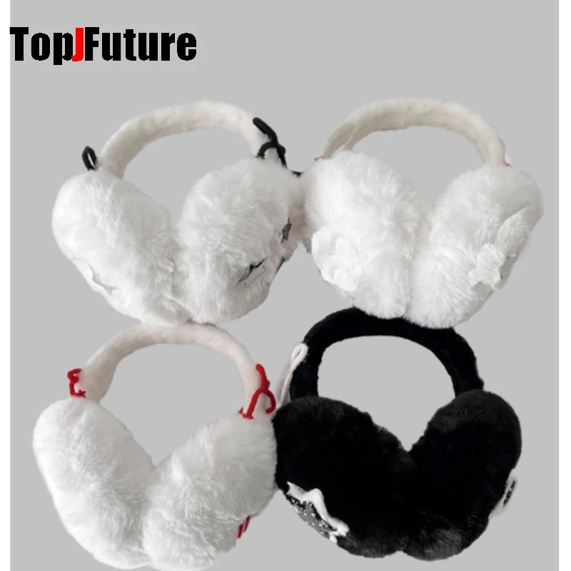 Women\'s Harajuku Steampunk Y2K  Ear Muff Earmuff Ear Warmer Star sticker bow White Foldable Outdoor Cold Protection Ear Cover