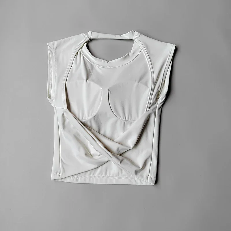 Sexy Cross Back Small Sling Yoga Underwear Women Breathable Shockproof Gym Fitness Running Sport Crop Tops Fixed Chest Pad Vest