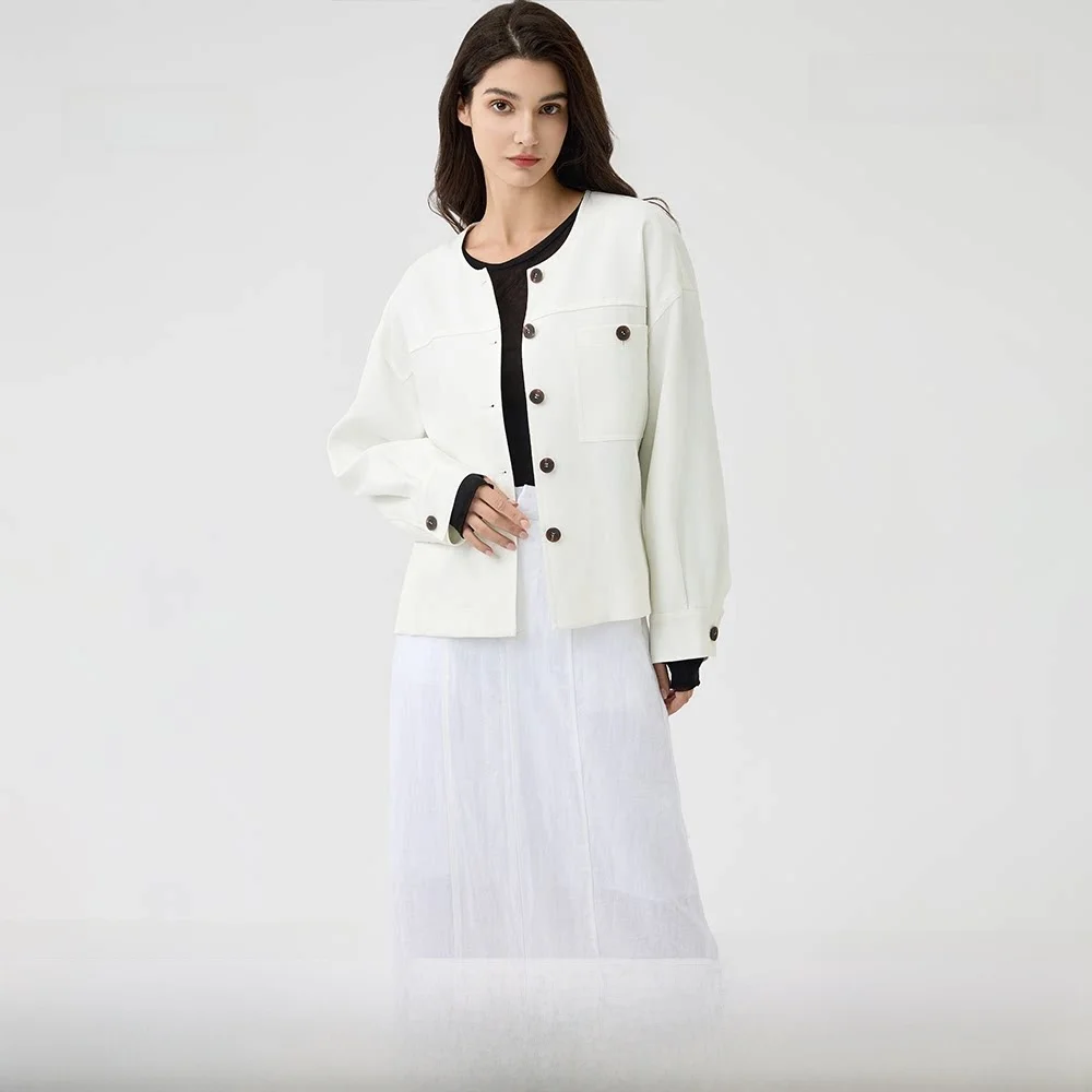 

Женская осенняя длинная юбка ZYTA2025, повседневная, миди, белая, из полиэстера, свободного кроя, с завышенной талией, дизайн H-образной формы