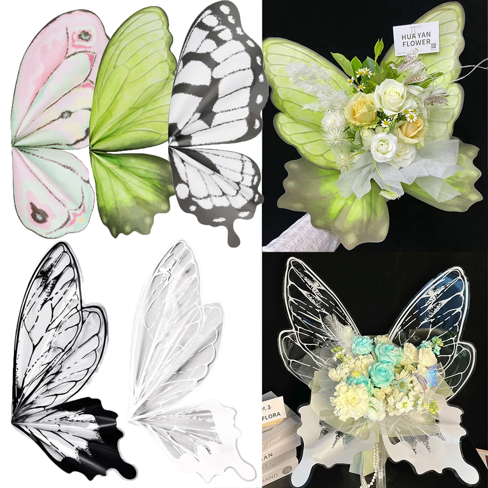 

20/40Pcs Korean Butterfly Flower Wrapping Paper Creative Flower Bouquet Packing Paper for Wedding Birthday Party Decor DIY Gift