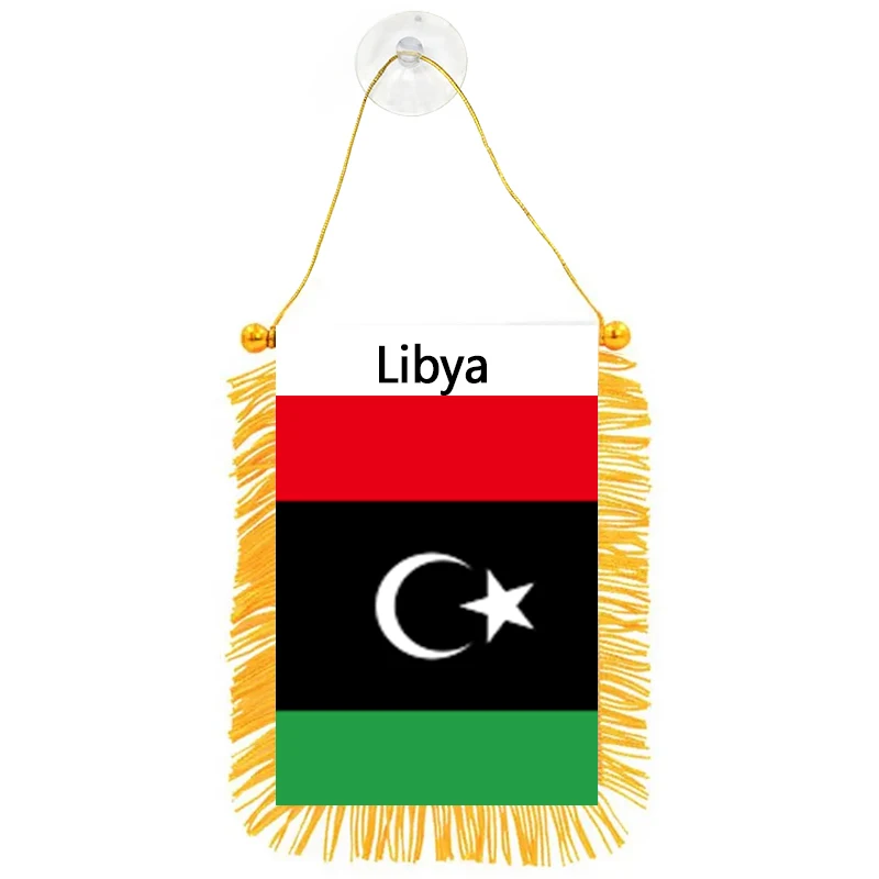 Fast Delivery Double Side Printing Bunting Pennant National Libya Hanging Flags