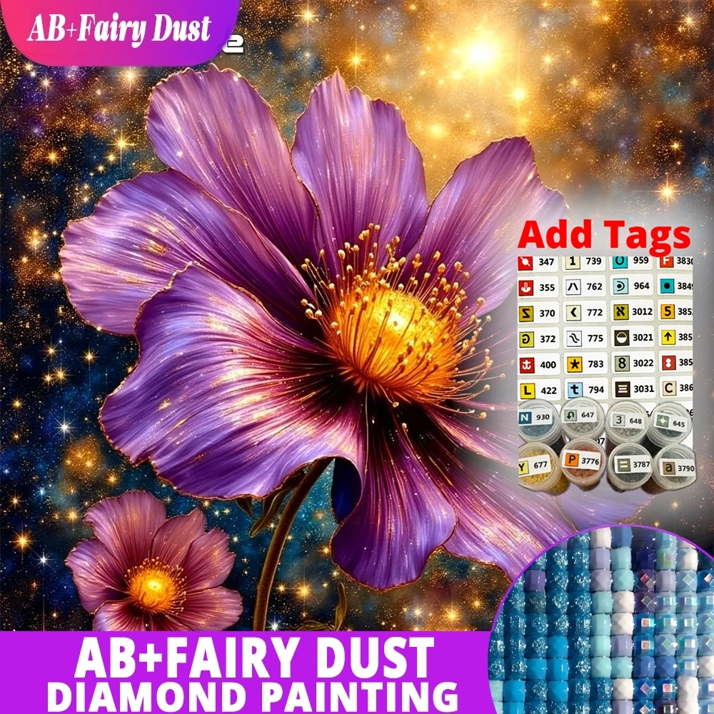 

Набор для вышивания стразами AB Fairy Dust DMC: Алмазная мозаика «Лилия», цветочная картина, полная квадратная вышивка, стразы, вышивка «Звездное небо», для дома