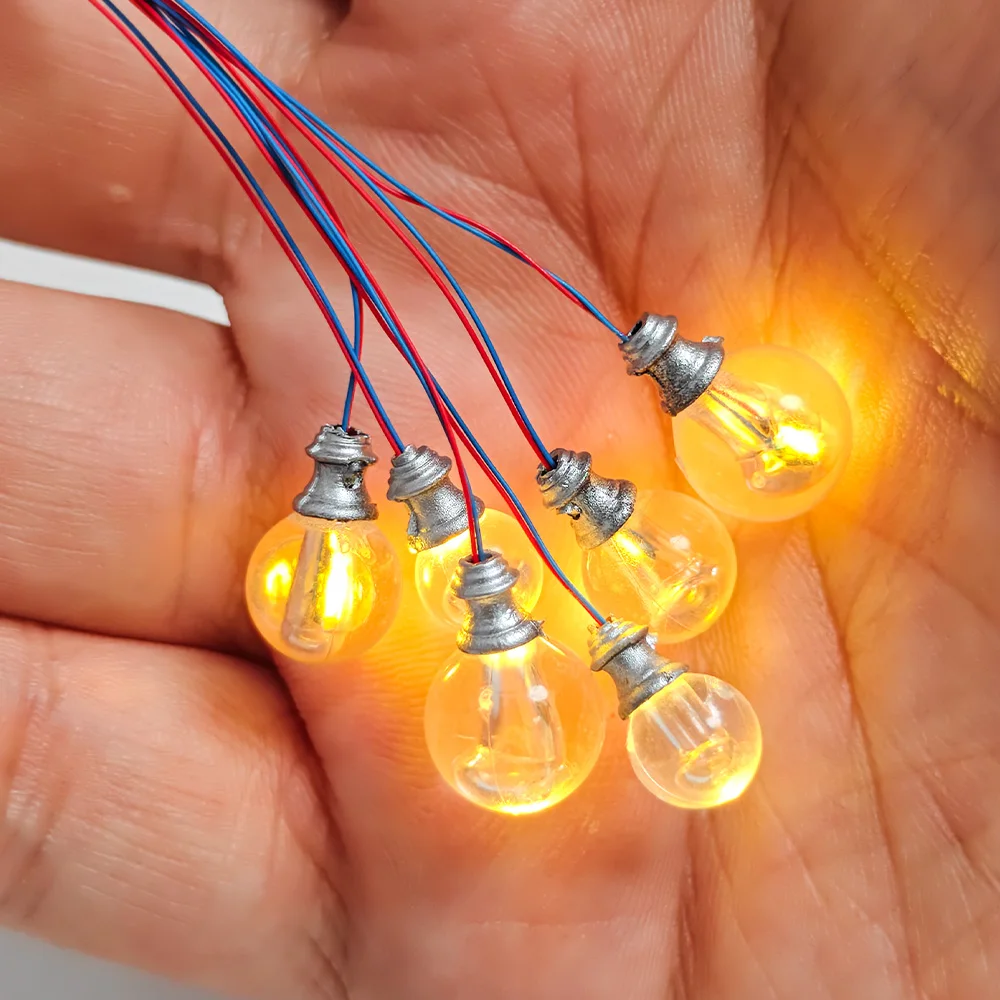 5pcs Mini LED Bulbs Model Lamps for 1/150-1/87 Scale Scene Model, Diorama, Building Layout, DIY Railway Lighting