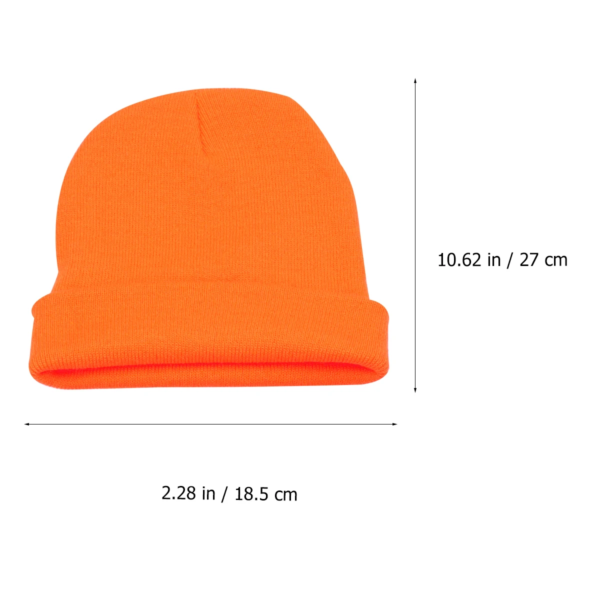 

Solid Color Knitted Hat Warm Ski Unisex Lightweight Portable Pearlescent Orange Cap Winter Headgear Cycling Accessories