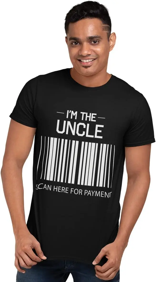 BROOKLYN VERTICAL Funny Father Uncle Grandfather Short Sleeve Crew Neck T-Shirt | Scan Here for Payment