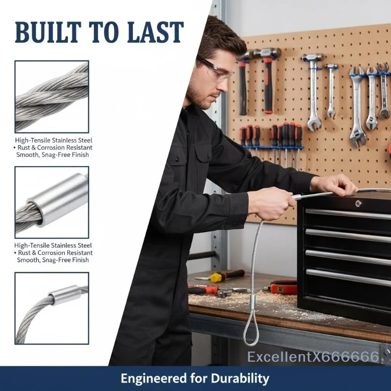 

20cm Safety Security Steel Wire Cable 3PCS For Stage Lights Fixtures Hanging and Protection