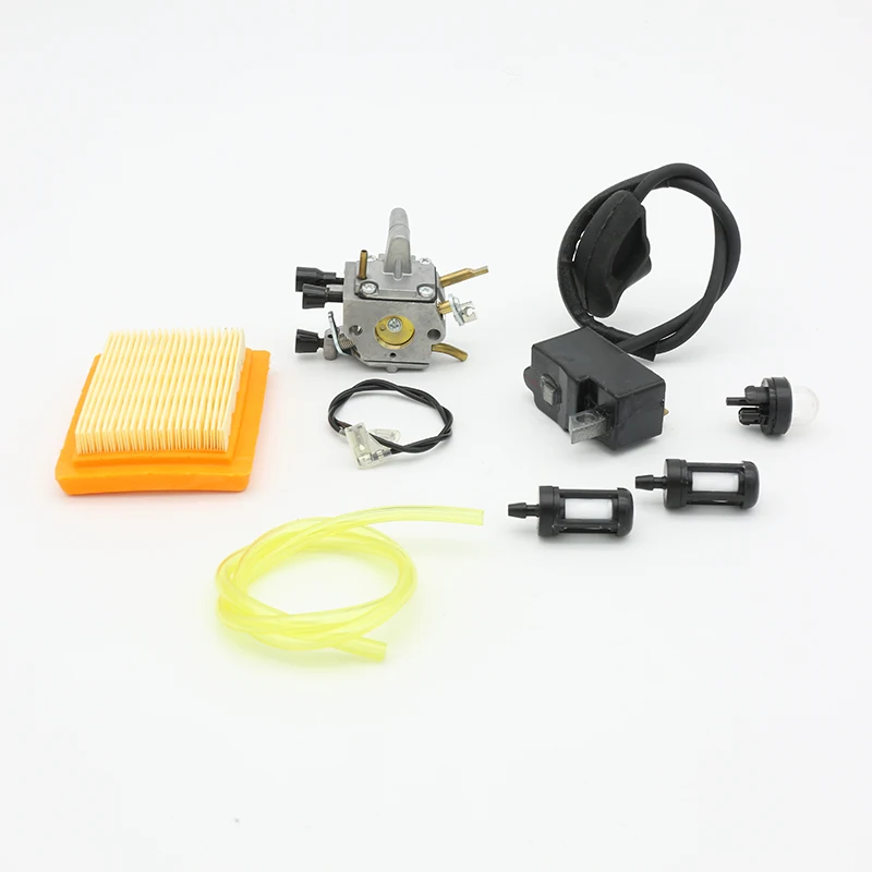 Ignition Coil Carburetor Carb Air Filter Kits Fit For Stihl FS120 FS200 FS250 FS250R FS300 FS350 Trimmer Brushcutter Spare Parts