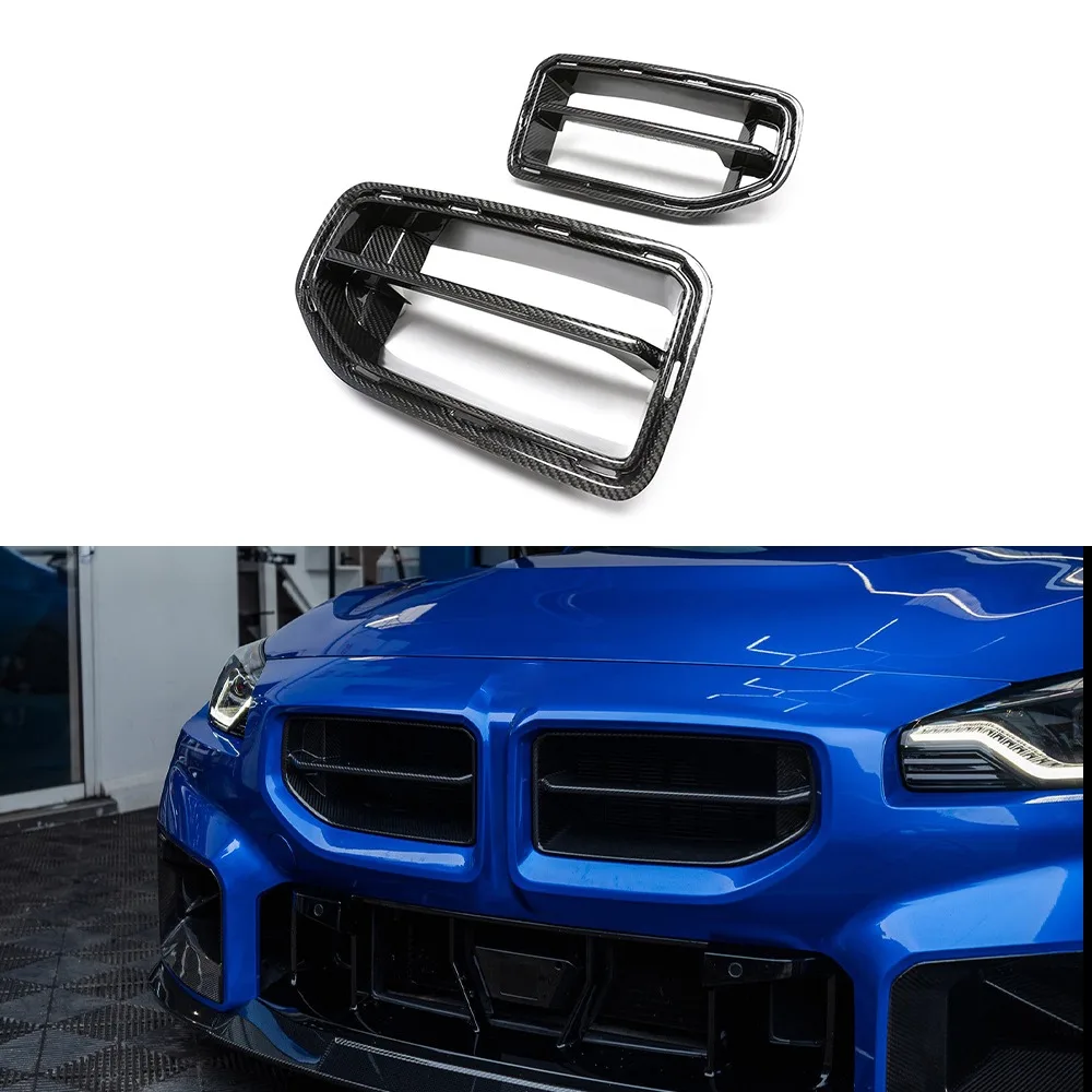 

Genuine Dry Carbon Fiber For BMW M2 G87 2023+ Grille Front Bumper Intake Grille Surround Body Kits Trim Air Vents Decoration